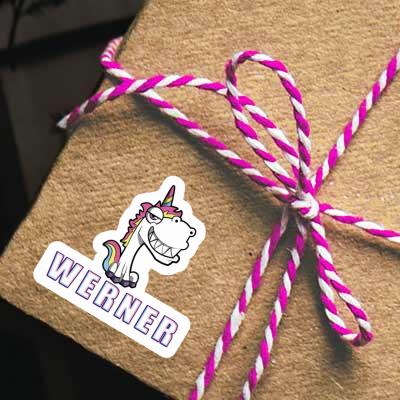 Sticker Grinning Unicorn Werner Gift package Image