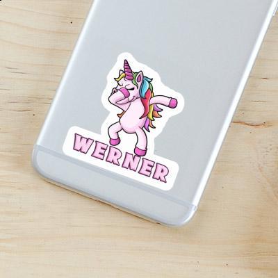 Sticker Dabbing Unicorn Werner Image
