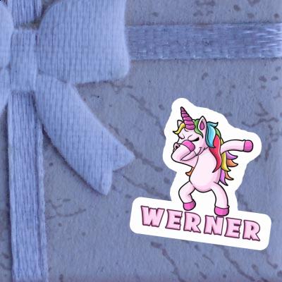 Sticker Dabbing Unicorn Werner Notebook Image
