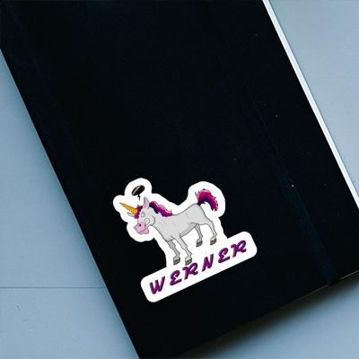 Sticker Werner Angry Unicorn Laptop Image