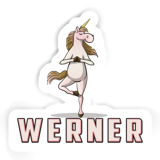 Werner Sticker Yoga Unicorn Image