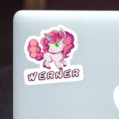 Sticker Werner Unicorn Notebook Image