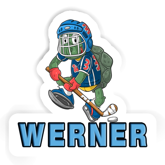 Sticker Werner Ice-Hockey Player Notebook Image