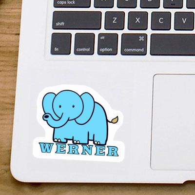 Sticker Elefant Werner Laptop Image