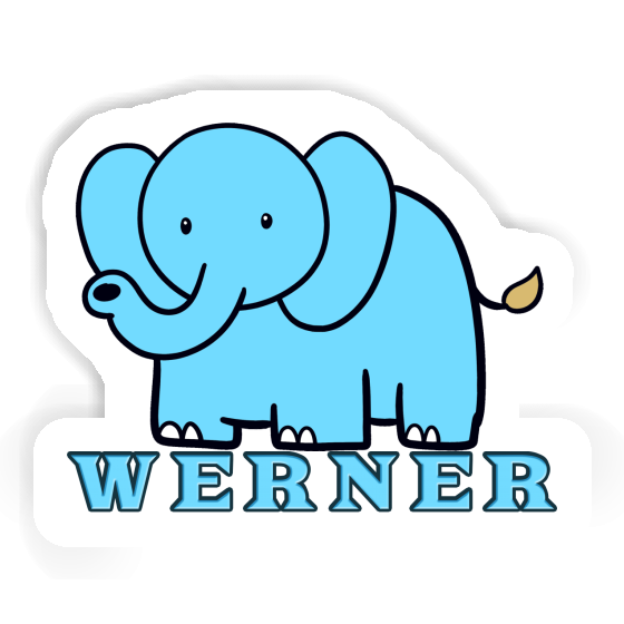 Sticker Elefant Werner Laptop Image