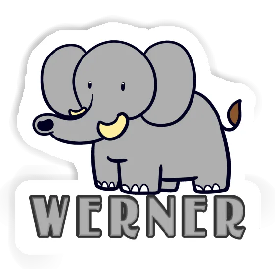 Elephant Sticker Werner Image