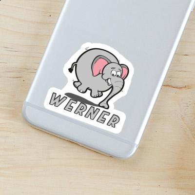 Sticker Jumping Elephant Werner Gift package Image