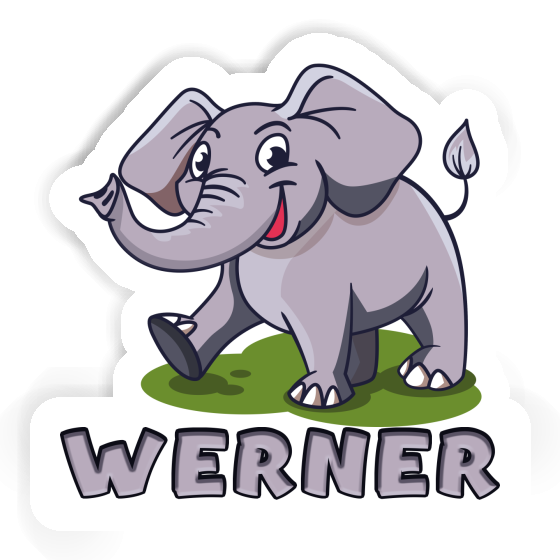 Elephant Sticker Werner Notebook Image