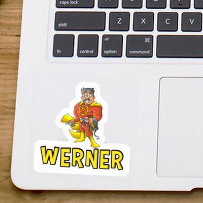 Aufkleber Elektriker Werner Laptop Image