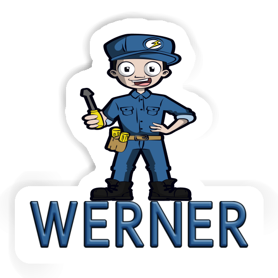 Sticker Werner Elektriker Laptop Image