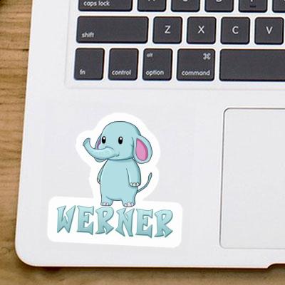 Sticker Elephant Werner Laptop Image