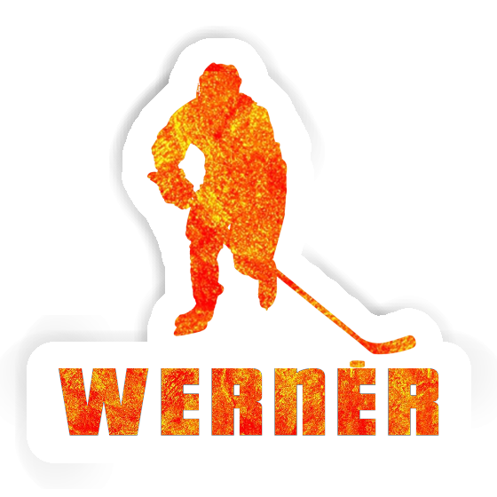 Autocollant Werner Joueur de hockey Notebook Image