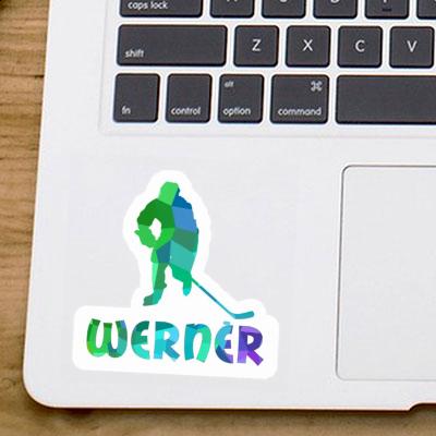 Werner Sticker Hockey Player Laptop Image