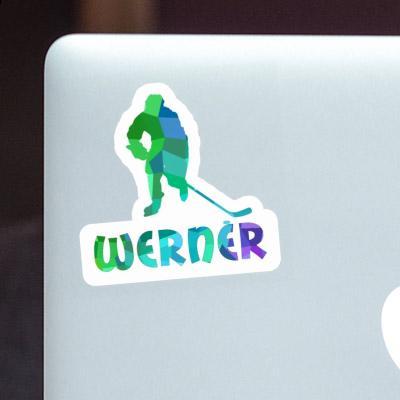 Joueur de hockey Autocollant Werner Laptop Image