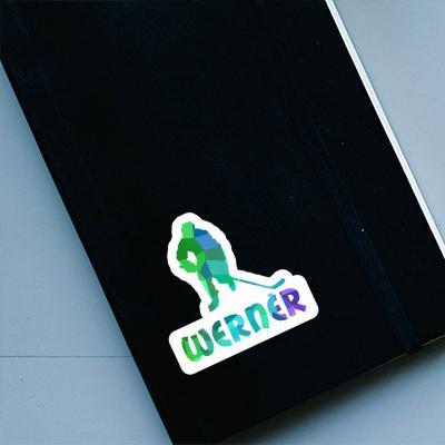 Sticker Werner Eishockeyspieler Laptop Image