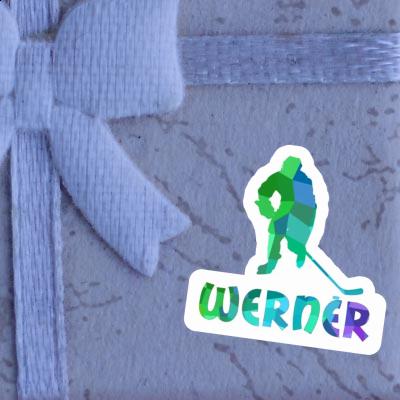 Werner Sticker Hockey Player Notebook Image