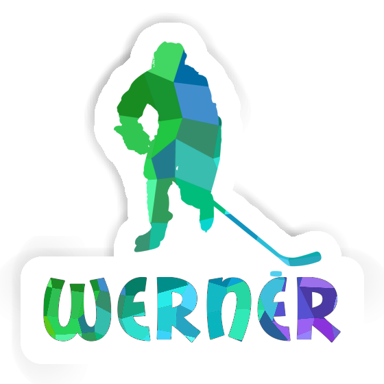 Joueur de hockey Autocollant Werner Laptop Image