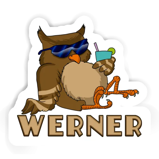Werner Sticker Owl Notebook Image