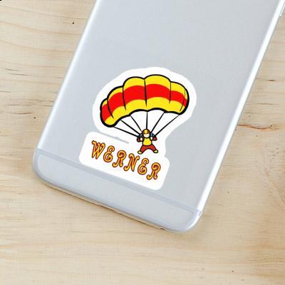 Werner Sticker Parachute Laptop Image