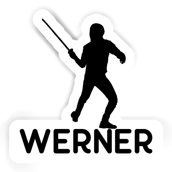 Werner Autocollant Escrimeur Laptop Image