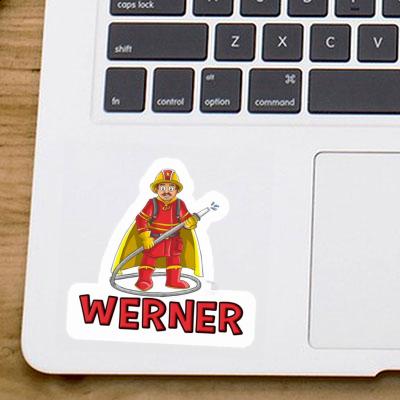 Werner Sticker Firefighter Laptop Image