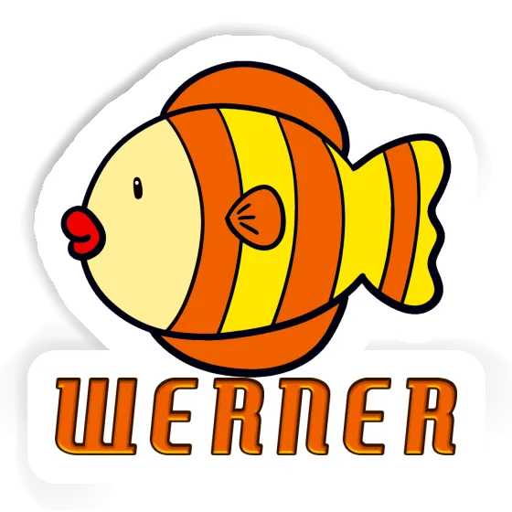 Aufkleber Fisch Werner Laptop Image