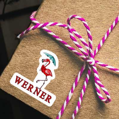 Sticker Werner Flamingo Gift package Image