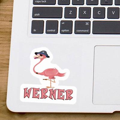 Aufkleber Flamingo Werner Laptop Image