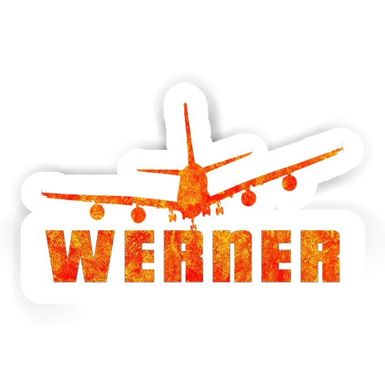 Sticker Werner Airplane Notebook Image