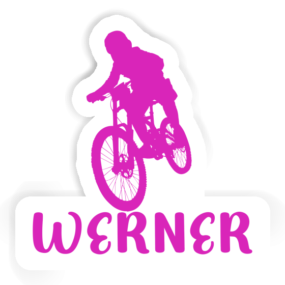 Werner Sticker Freeride Biker Image