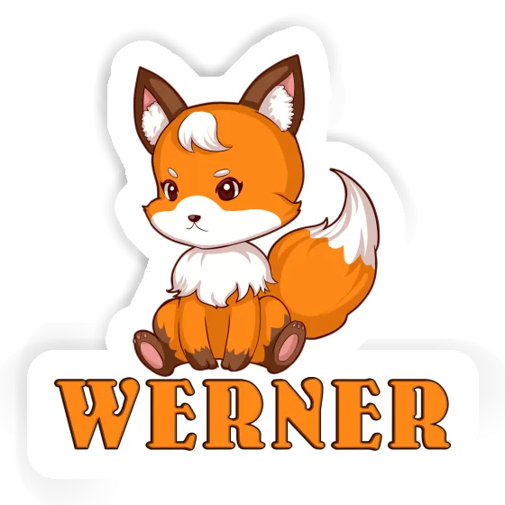 Werner Sticker Sitting Fox Laptop Image