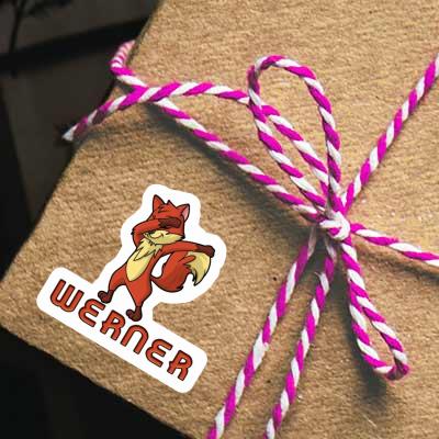 Sticker Werner Dabbing Fox Gift package Image