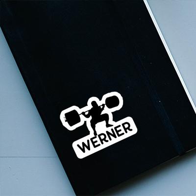 Sticker Werner Gewichtheber Notebook Image