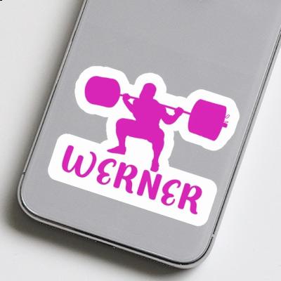 Sticker Gewichtheberin Werner Laptop Image