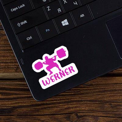Sticker Gewichtheberin Werner Laptop Image