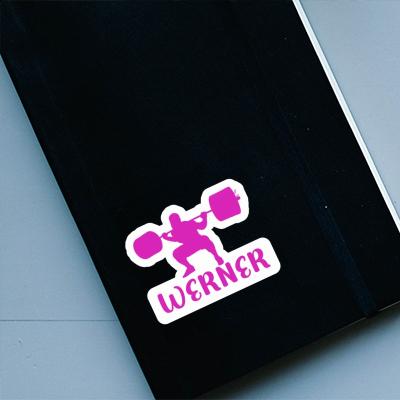 Sticker Gewichtheberin Werner Image