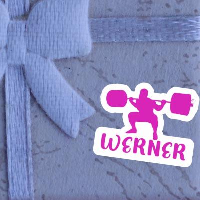 Sticker Gewichtheberin Werner Gift package Image