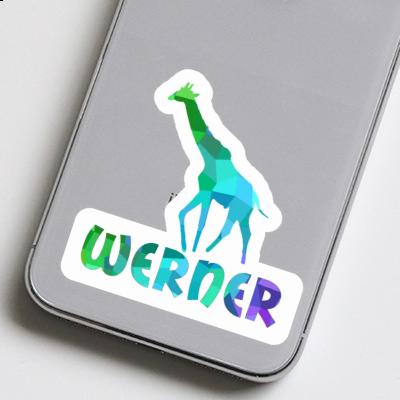 Autocollant Werner Girafe Notebook Image