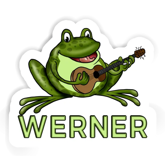 Autocollant Grenouille à guitare Werner Notebook Image