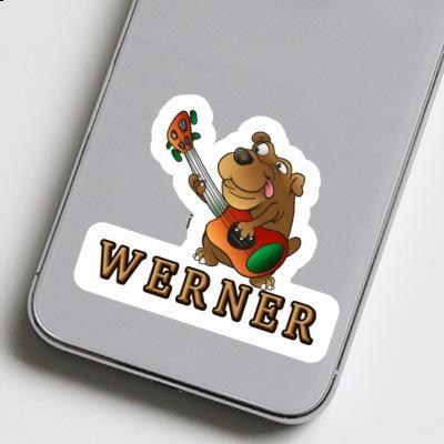 Werner Autocollant Chien guitariste Gift package Image