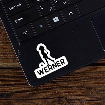 Werner Sticker Golfer Laptop Image