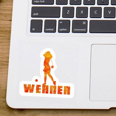 Aufkleber Werner Golferin Laptop Image