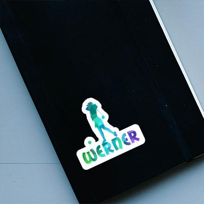 Werner Sticker Golfer Laptop Image