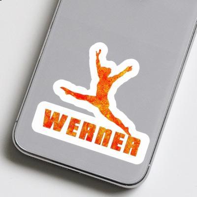 Aufkleber Gymnastin Werner Notebook Image