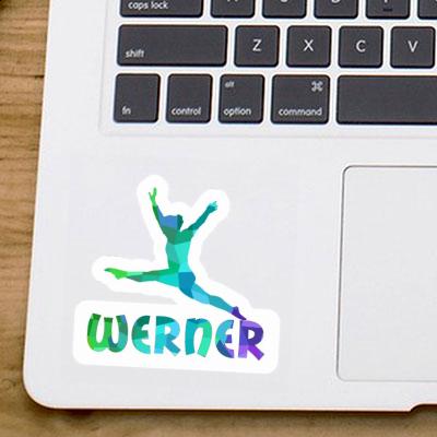Werner Aufkleber Gymnastin Laptop Image