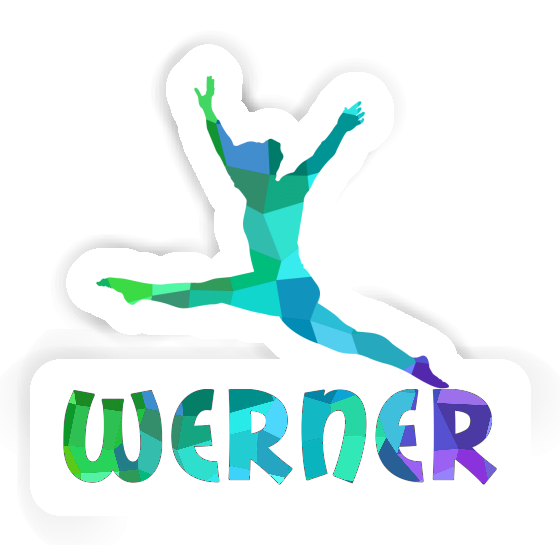 Werner Aufkleber Gymnastin Notebook Image