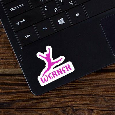Aufkleber Werner Gymnastin Laptop Image