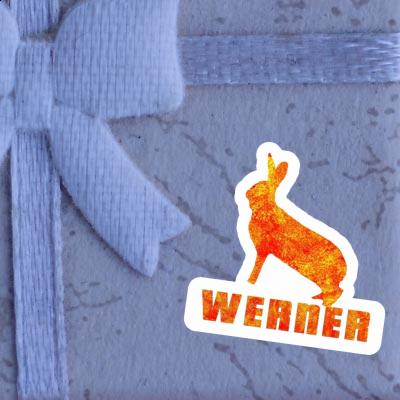 Sticker Werner Rabbit Notebook Image