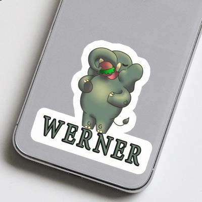 Aufkleber Elefant Werner Laptop Image