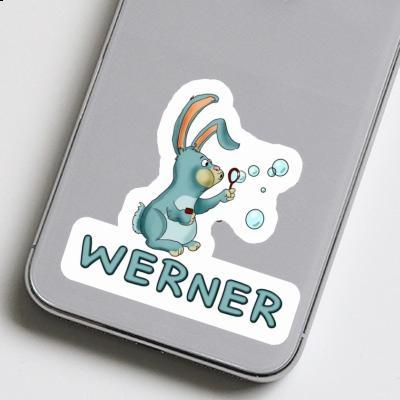 Sticker Soap Bubbles Rabbit Werner Laptop Image